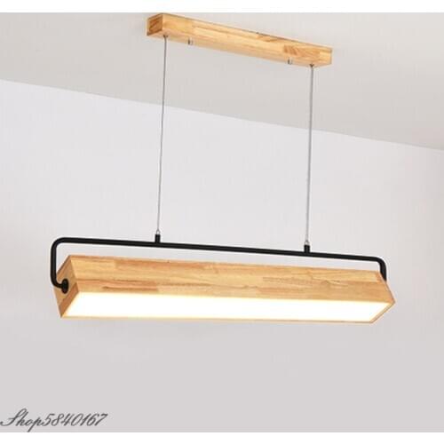 Nordic Modern Wood Lamp Dining Room Lights Loft Luminaier Pendant Lamp Creative Bar Restaurant Cafe Hanging Lighting Led Lamp