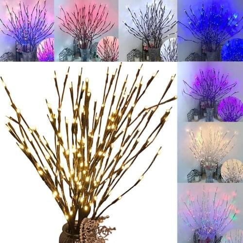Creative 20LED Christmas LED Willow Branch Lamp Battery Powered Home Decorative Christmas Ornaments Christmas Tree Decorations