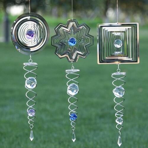Reflective Mirror Wind Chime 3D Folding Pendant Garden Home Hanging Decor Gift Home Decoration Accessories for Living Room