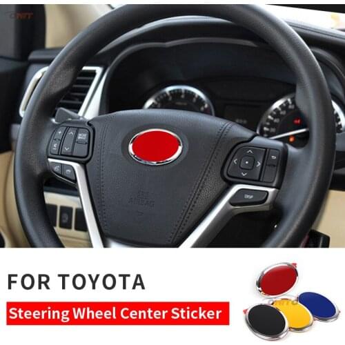 Car Styling Interior Decoration Steering Wheel Center Sticker Cover For Carolla Camry Reiz Sienna prius Land Cruiser Rav4