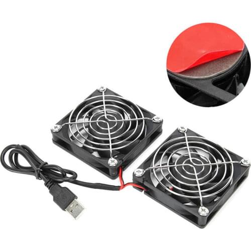 5V USB Power Dual Cooling Fan Router Heat Dissipation Cooler for ASUS RT-AC68U AC86U EX6200 Tengda AC15 Router