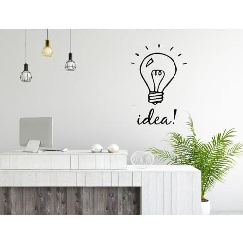 Idea Office Wall Team Work Art Inspiration Quote Work Business Office Decor Vinyl Sticker Waterproof Removable B023