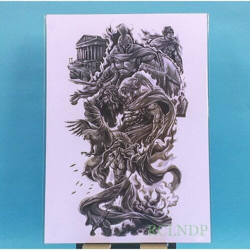 Waterproof Temporary Tattoo Sticker ancient Roman battle tatto stickers flash tatoo fake tattoos for men