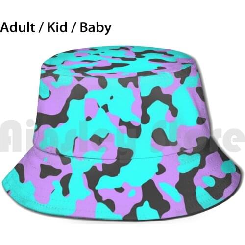Military Bright Pattern Sun Hat Foldable UV Protection Grey Camo Military Camouflage War Soldier Haki Pattern History