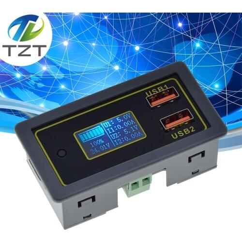 ZK-BC 4.5-32v 12v 24v Lead-acid lithium battery Voltmeter ammeter 18650 capacity tester battery monitor USB quick charger QC3.0