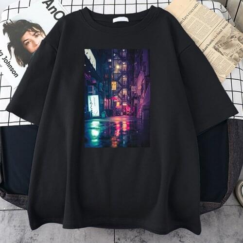 Film Noir Tokyo Punk Street Print Women T Shirts Breathable Loose T-Shirts Hip Hop Summer Clothes Fashion Quality Womens T-Shirt