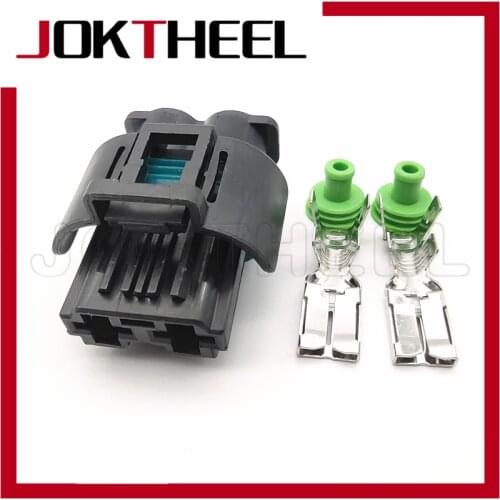 1-20 set kit Tyco Amp 2 pin female waterproof fan motor plug auto socket sensor connector 1544317-1 for Nissan Peugeot Citroen