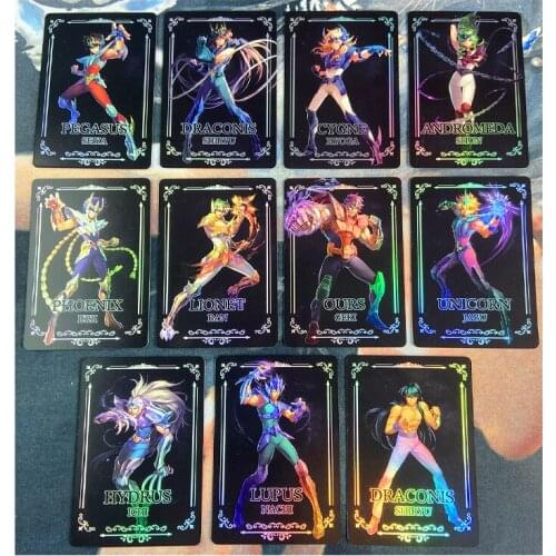 11pcs/set Saint Seiya No.1 Five Bronze Sanits Repaint Composite Craft Toys Hobbies Collectibles Game Collection Anime Cards