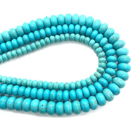 Free Shipping Wholesale Blue Turquoise Abacus Bead-shaped Beading Can Be DIY To Make Exquisite Jewelry Accessories 6 8 10 12 Mm