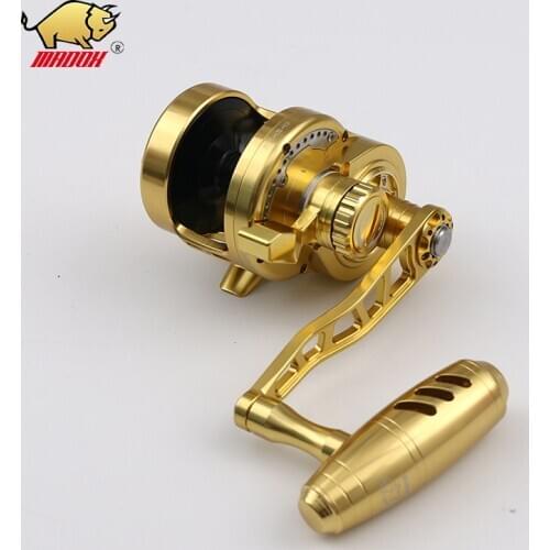 Full metal fishing reel CNC carved trolling sea fish slow jigging fishing wheel Double brake9+2BB high gear ratio 6.3:1