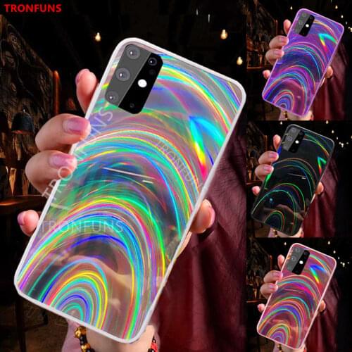 For Samsung Galaxy A51 Case Candy Color Rainbow Mirror Soft Case For Samsung Galaxy A71 SM A515F A717F A 51 71 Glitter TPU Cover