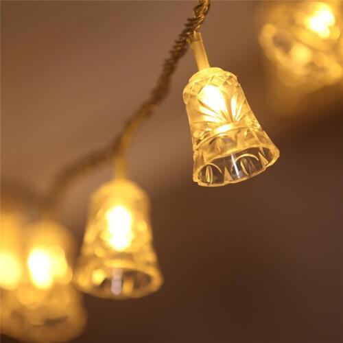Battery Operated String Lights Bell Fairy Lights 5M 40 LED for Bedroom Garden Christmas Wedding Party Holiday Decoration