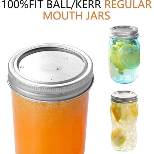 HGHO 150 Count Wide Mouth Canning Lids for Ball Kerr Jars Split-Type Metal Mason Jar Lids for Canning Lids