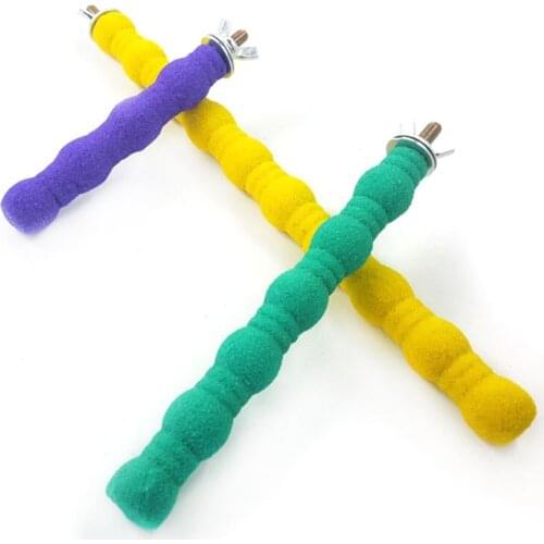 Pet Parrot Raw Wood Pet Parrot Toys Bird Cage Perches Stand Platform Paw Grinding Bites Toys for Parrot Pet Accessories Stick
