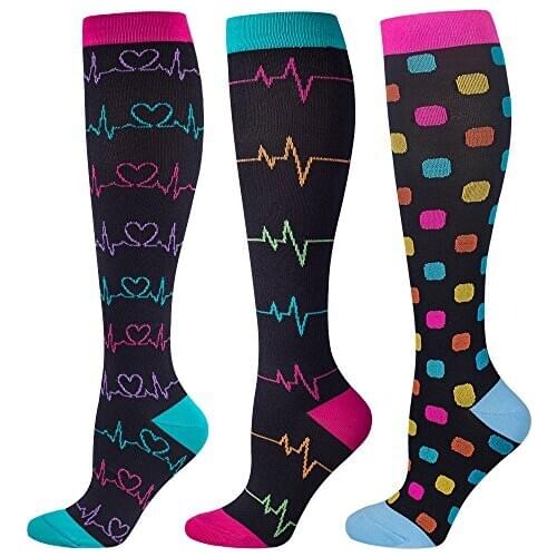 Compression Socks Women Nylon Edema Nursing Outdoor Cycling Running Trave Stockings Specializes Happy Adult Sports Stocking