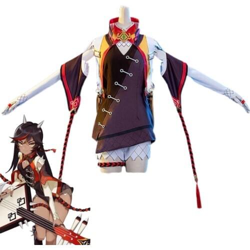 Game Genshin Impact XINYAN Cosplay Costumes Women Sexy Dress Outfit Full Sets Role Play Costume for Women Halloween Suit