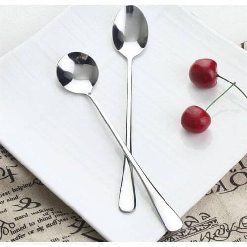 Stainless Steel Long Handle Coffee Drink Spoon Ice Cream Dessert Tea Stirring Spoon For Picnic Kitchen Accessories Dropshipping