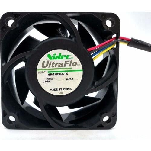Original NIDEC H60T12BGA7-07 6CM 6025 60x60x25mm DC 12V 0.94A 4 Line PWM Inverter Cooling Fan