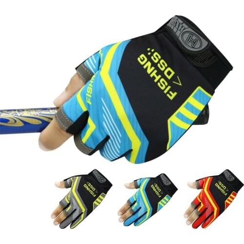3 Fingers Cut Fishing Glove Antislip Breathable Quick-drying Elastic for Unisex Outdoor Leisure Lake Sea Wide Fishing Accessory