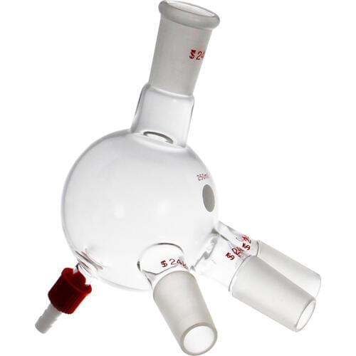 250mL Cow Type Distillation Receiver Adapter Short Path Distillation 24/40 Joint