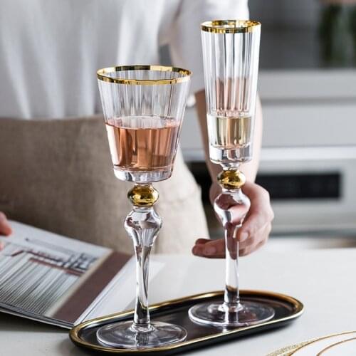 Luxury Crystal Wine Glass Fashion Creative Champagne Glasses Goblet Nordic Drinking Copos De Vidro Kitchen Accessories BC50JB