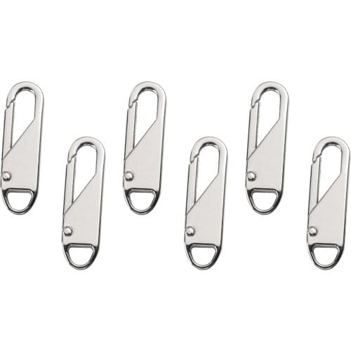 6pcs Detachable Zipper Pull Tab Replacement Backpack Clothing Zipper Pullers
