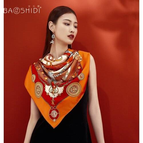 Ruby butterfly silk scarves female age season mother thin section joker big squares mulberry silk scarf/silk ode to joy