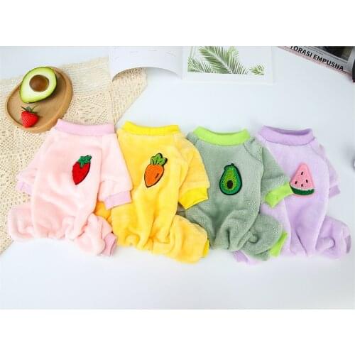 Fruit Warm Dog Clothes Winter Pet Puppy Jumpsuit Coat Jacket For Small Medium Dogs Cats Chihuahua Yorkshire Clothing Costume