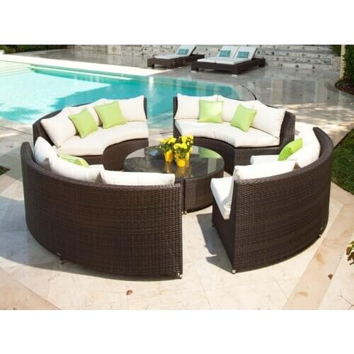 Trade assurance best quality cheap rattan new design sofa set