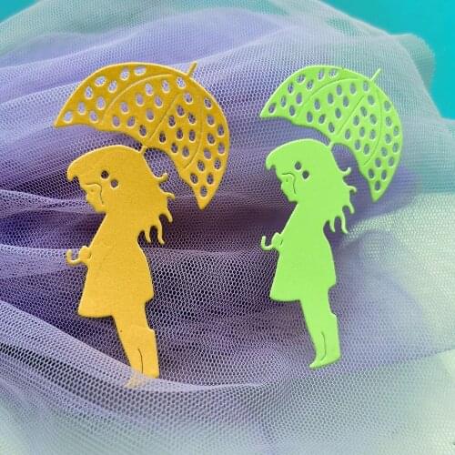 Umbrella Girl Metal Cutting Dies Scrapbooking Embossing Folders for DIY Album Card Making Craft Stencil Greeting Photo Paper