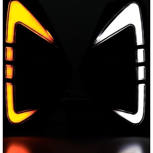 Car Flashing 1Set For Nissan NAVARA NP300 2021 LED DRL Fog Lights Fog Light Fog Lamp Cover Daytime Running Light turn signal