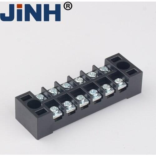 10PCS TB Series 15A/600V Dual Row Barrier Screw Terminal Block Wire Connector Fixed Wiring Board
