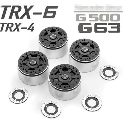 2.2 inch Wheel Hubs Lock Tire Wheel Rims Beadlock With Brake Disc for TRAXXAS TRX6 G63 TRX4 G500 RC Car Parts WITH LOGO