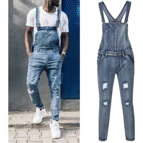 2019 fashion mens skinny denim trousers, stylish work clothes, ripped jeans trousers