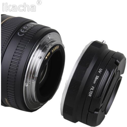 3 In1 Camera Macro Lens Reverse Adapter Protection Lens Cap+ 58mm UV Filter 18-55mm For Canon 60D 70D 600D 700D 750D 1200D 100D