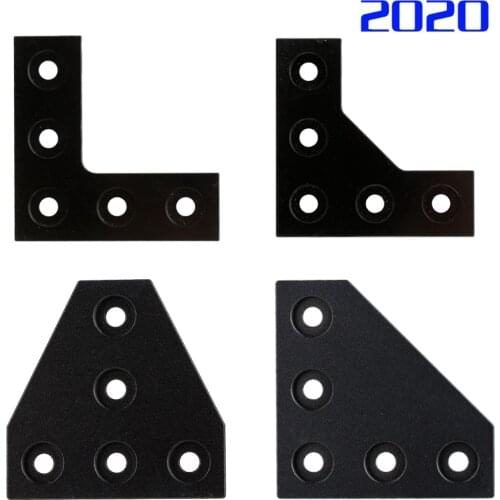 5 Hole 90 Degree Joint Board Plate Corner Angle Bracket Connection Joint Strip for 2020 Aluminum Profile 3D Printer Frame
