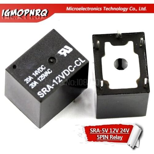 5PCS/LOT Relay SRA-12VDC-CL SRA-05VDC-CL SRA-24VDC-CL Relays 5PINS 12v 5v 24v DC High Quality T74