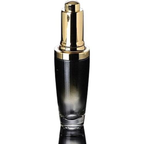 50ml black glass bottle with gold dropper or dropper bottle Cosmetic Packaging