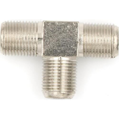 9MM TV Aerial Freeview Virgin Media Silver Thread F Socket T Splitter Adaptor Cable Diamater High Quality