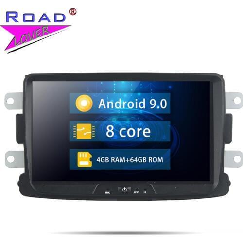 Car Radio Android 9.0 DVD Player Auto Navi For Duster 2014 2015 2016 Stereo GPS Navigation Autoradio 2 Din Car Head Unit 4G+64G