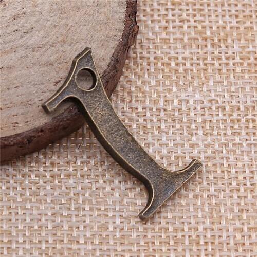 Free shipping 9pcs 42x22mm antique bronze Number 1 charms diy retro jewelry fit Earring keychain hair card pendant accessories