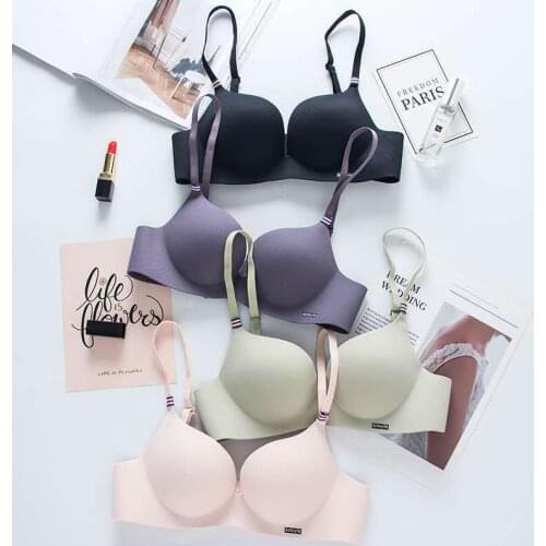 Seamless Underwear Bra Push Up Seperate Cup Sexy Beauty Back NO Steel Ring Vest One-piece Super Soft Bra Multi Colors Lingerie