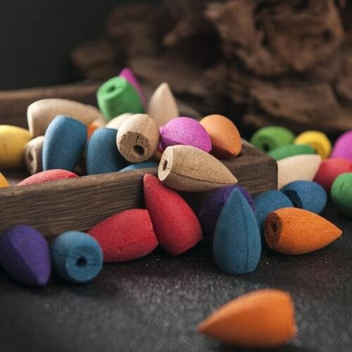 Household Natural Backflow Incense Tower Various Fragrances Bulk Incense Cones Sandalwood Rose Aromatherapy Incense Stick