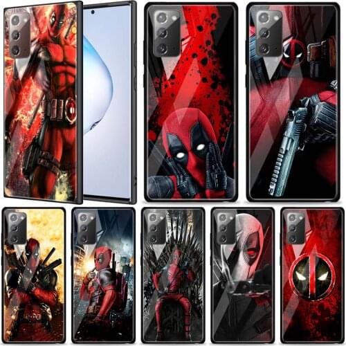 Deadpool Hero Marvel for Samsung Galaxy Note 20 Ultra 10 Lite Plus 9 8 5G A70 A50 A40 A30 A20 Tempered Glass Phone Case