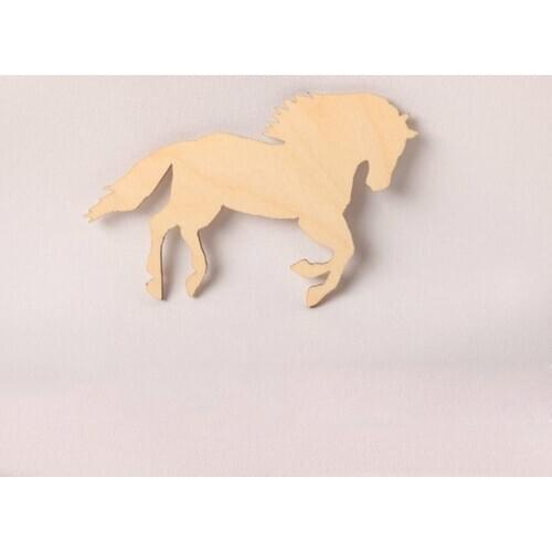 50pcs/lot) 70mm Blank Wooden Rocking Horse Tags Rustic Wood Christmas Tree Tags , Decoration Laser Cut Birch Wood