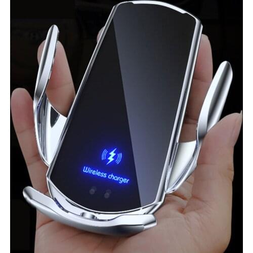 15W Car Wireless Charging Mobile Phone Holder Smart Sensor Car Navigation Frame Multi-Angle Adjustment Charging Protection