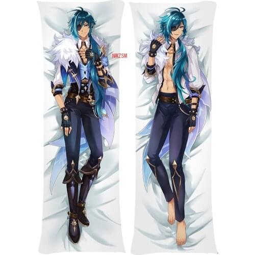 Genshin Impact Kaeya Cosplay Pillowcase Dakimakura Hugging Body Case Kaeya Peachskin 3D Cool Male Otaku Pillow Cover