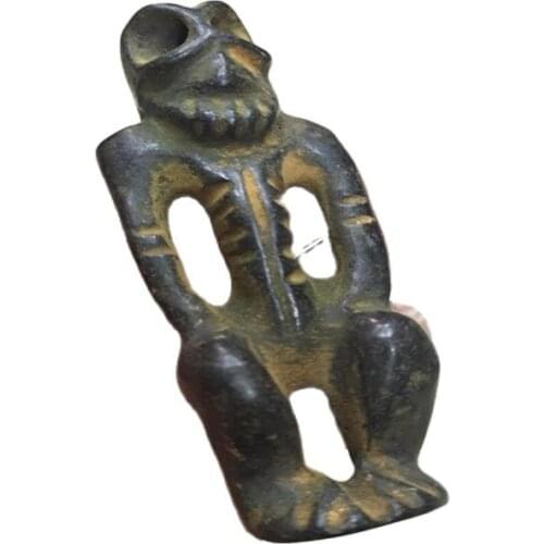 Hongshan Culture imitates ancient jade collection meteorite magnetic piece skull carving can absorb magnetite meteorite