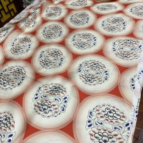 Replica of Tang Dynasty "Ladies with Head-Pinned Flowers" Double Peony Traditional Non-Legacy High-Grade Pure Silk Fabric Star