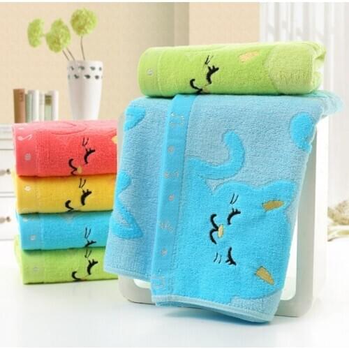 Musical Notes Small Towel Bamboo Fiber Music Cat Soft Towel Childrens Jacquard / Embroidered Wool
